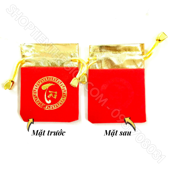 Túi gấm nhung chữ Tài